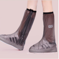 SE19143W High Tube Reusable Waterproof Rainboots Shoe Cover Unisex Slip-resistant Latex Rain Boot